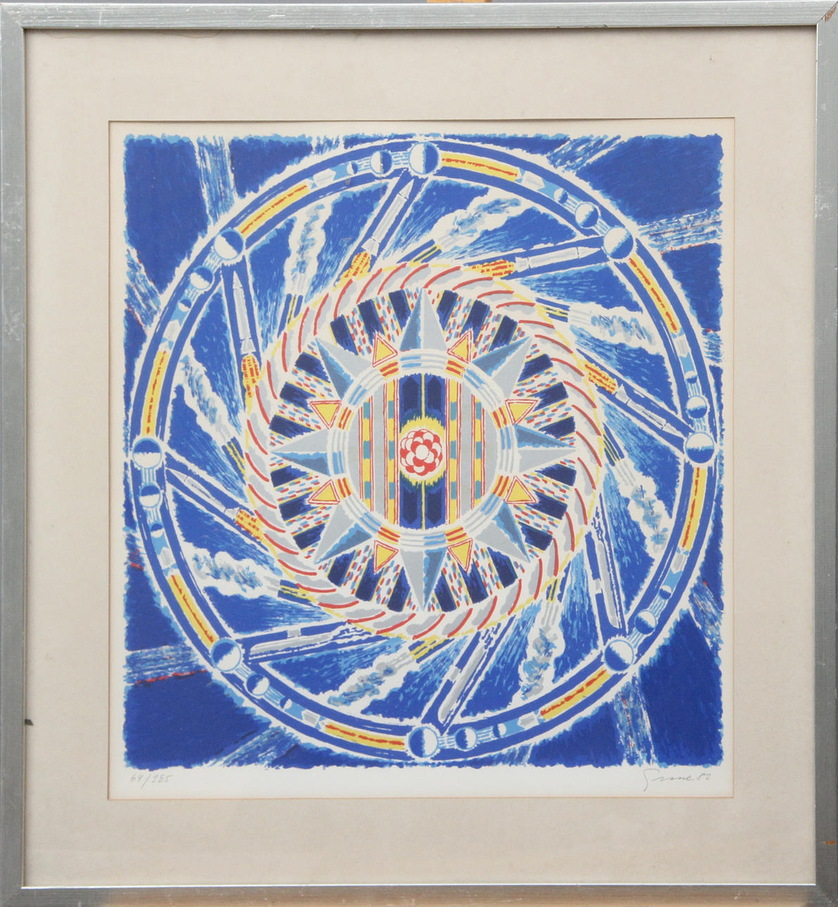 KNUT GRANE. LITHOGRAPH IN COLOURS, signed and numbered 64/325.