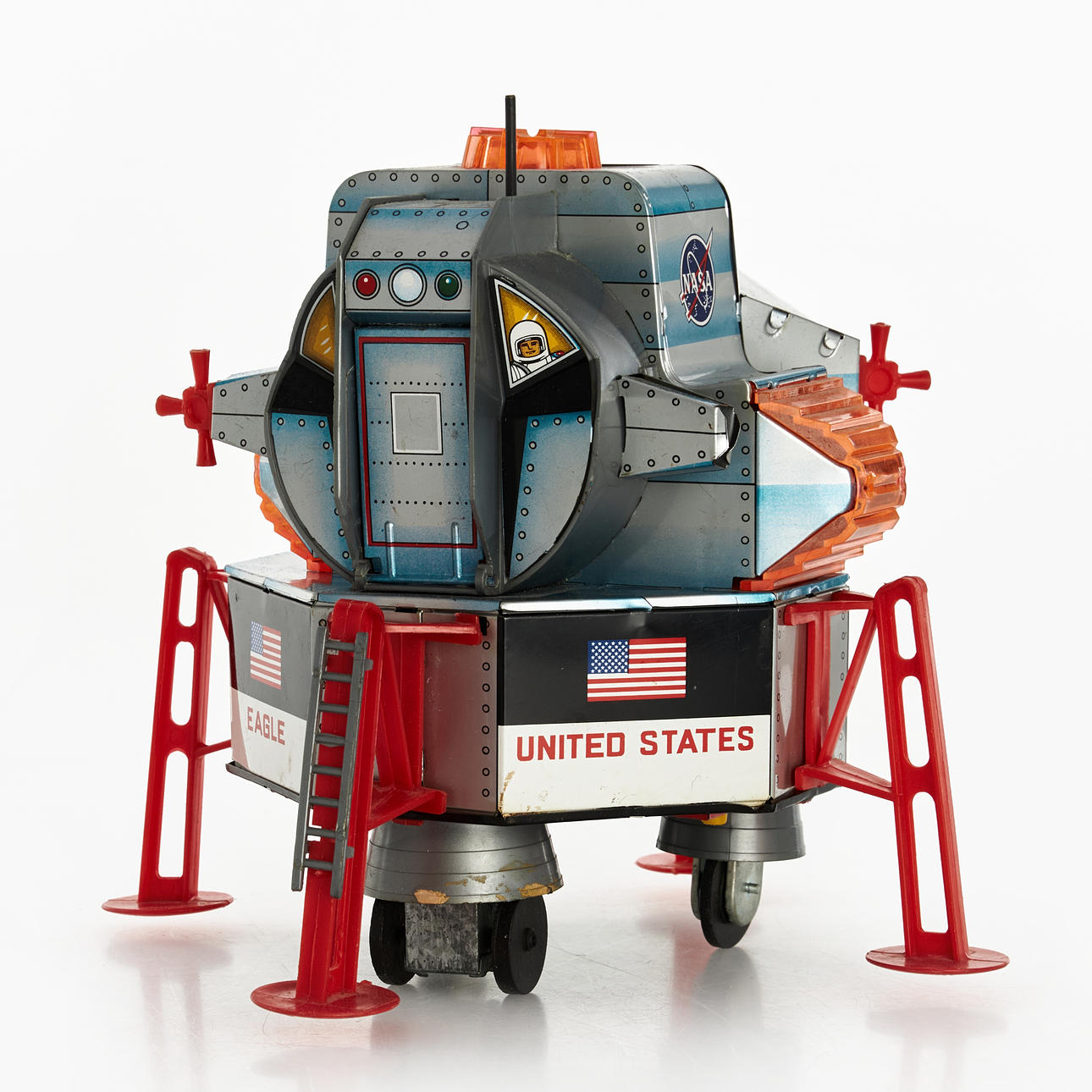DAISHIN DSK. A 'Apollo-II American Eagle Lunar Module', lithographed sheet/plastic, battery-powered, Japan, 1960s.