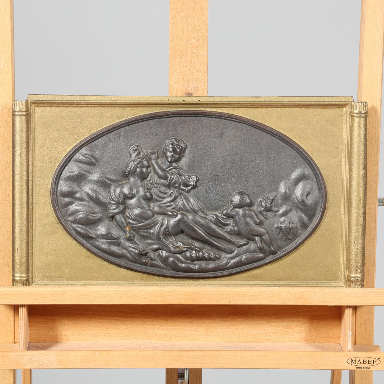 SÄTTUGNSPLATTA, gjutjärn, delvis bemålad.