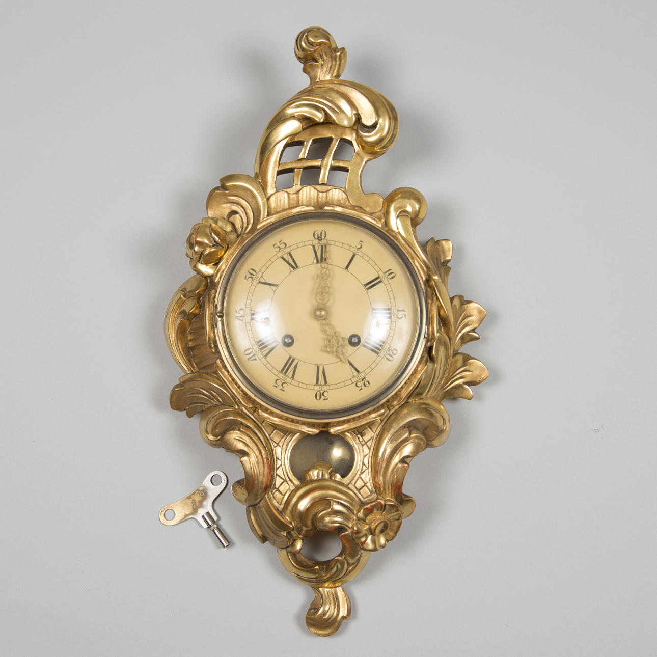 WALL PENDULUM, gilded, rococo style. Clocks & Watches - Wall Clocks ...