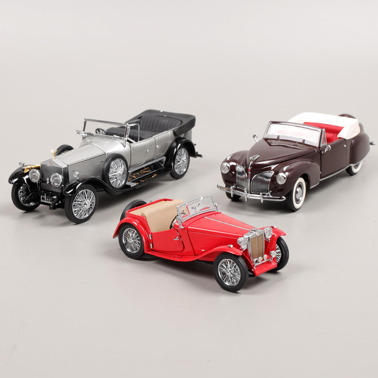 FRANKLIN MINT, 3 st modellbilar, 1900-talets andra hälft.