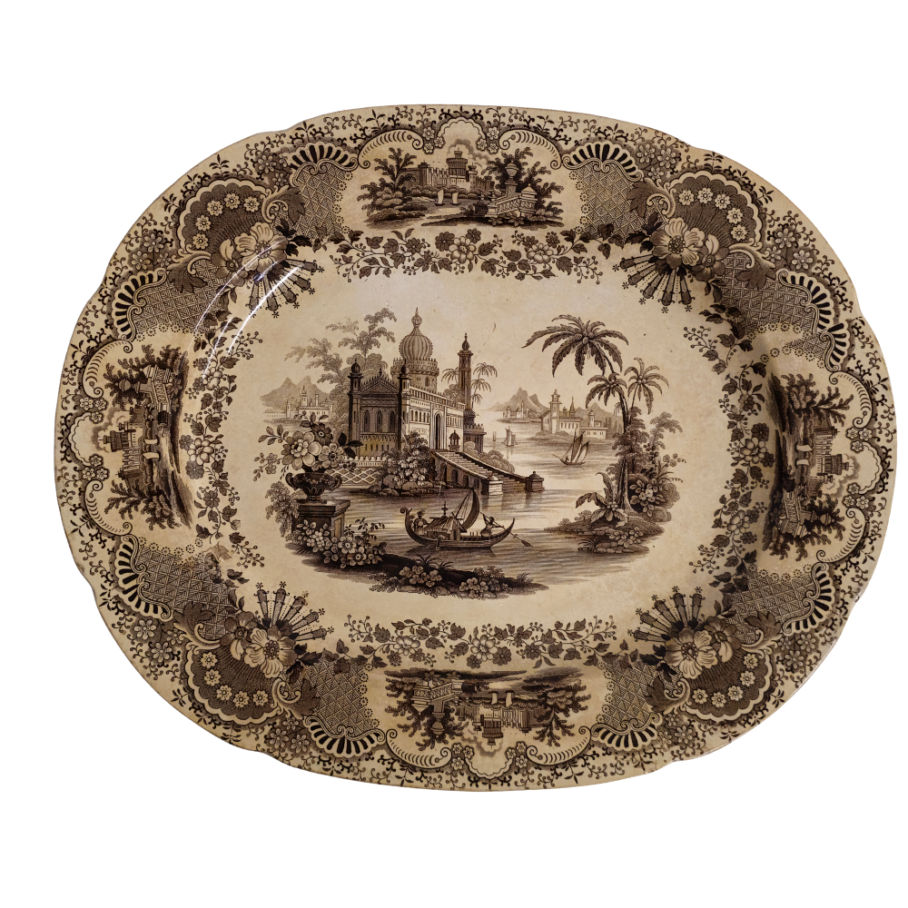 LA CARTUJA PICKMAN. TRAY WITH ORIENTALIST SCENE.