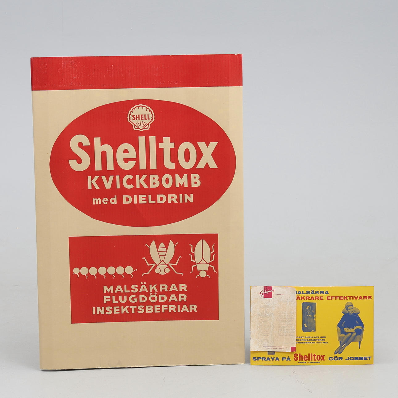 REKLAMSKYLT, Shelltox, Kvickbomb med Dieldrin.