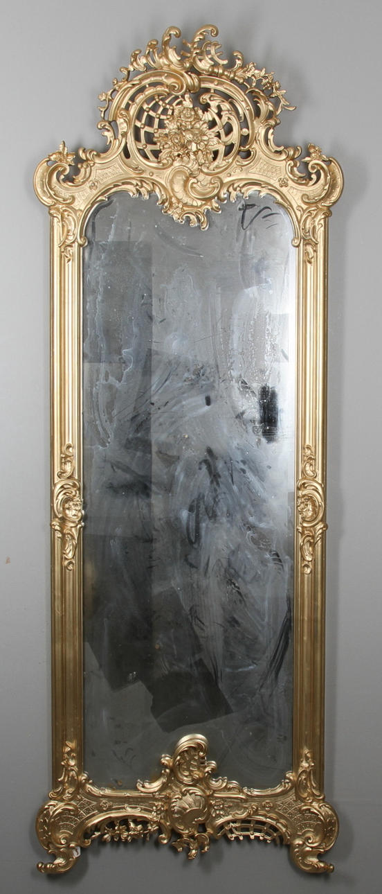 SPEGEL. Oscariansk, Höjd 248 cm, 1800-talets slut.