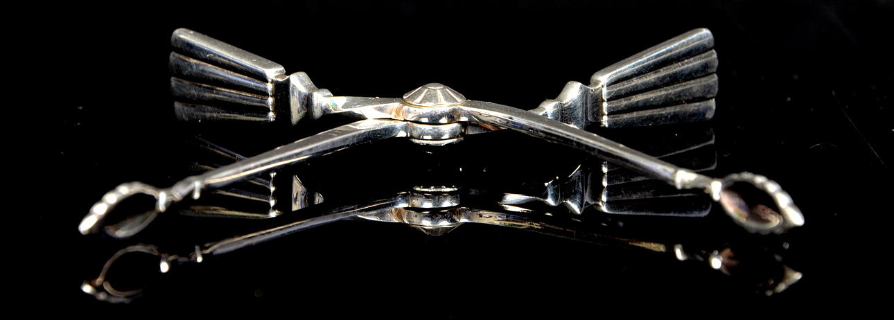 GEORG JENSEN. Sockertång, sterling silver, Danmark.