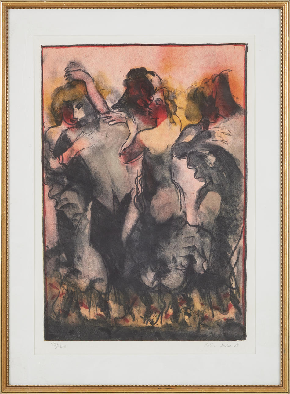 PETER DAHL. Dance, lithograph in colours, signed, numbered 231/250.