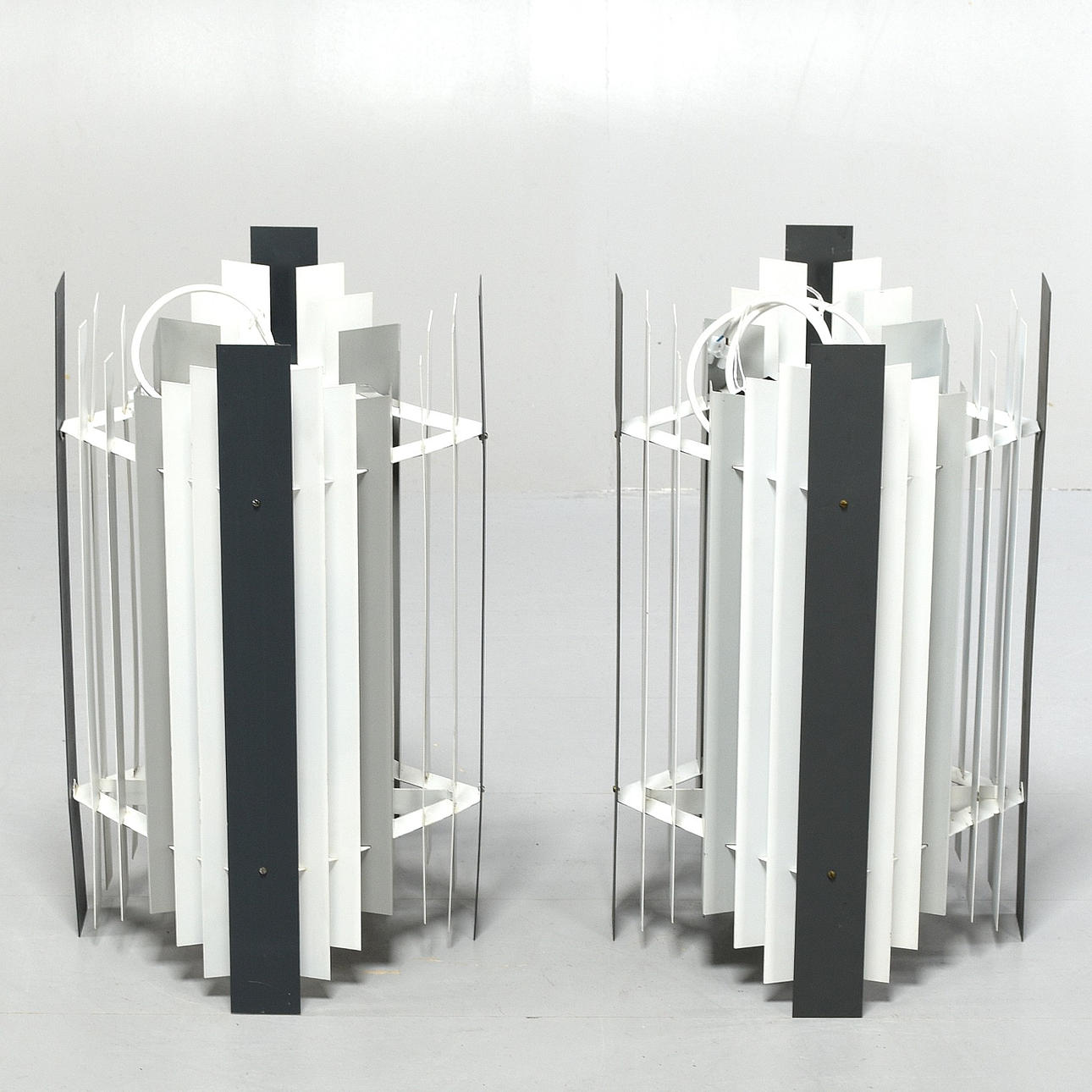 PREBEN DAL. Zig-Zag, Taklampa, Ett par, för Hans Følsgaard Elektro, 1960-tal.