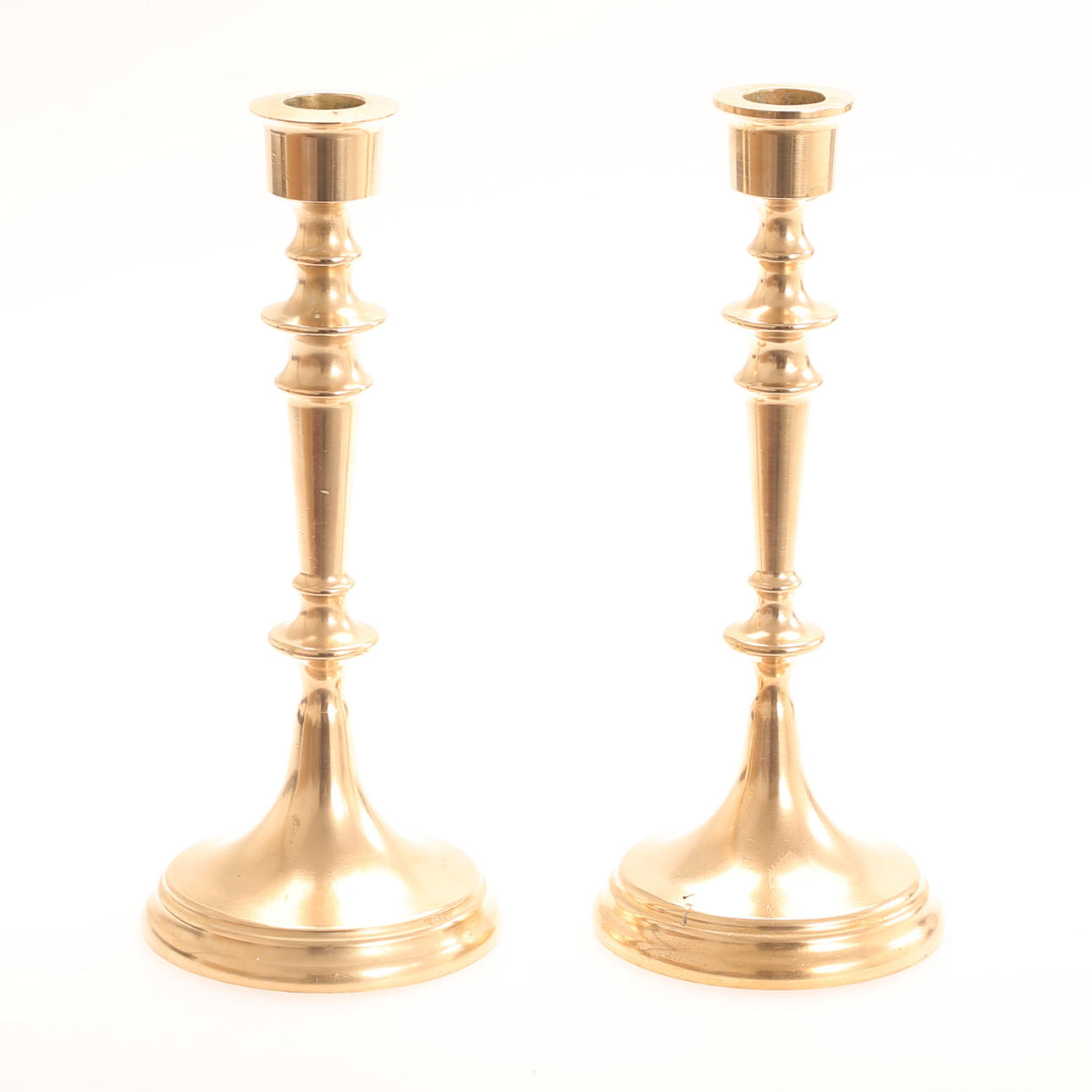 LJUSSTAKAR, 2 stycken, mässing, Bersbo.