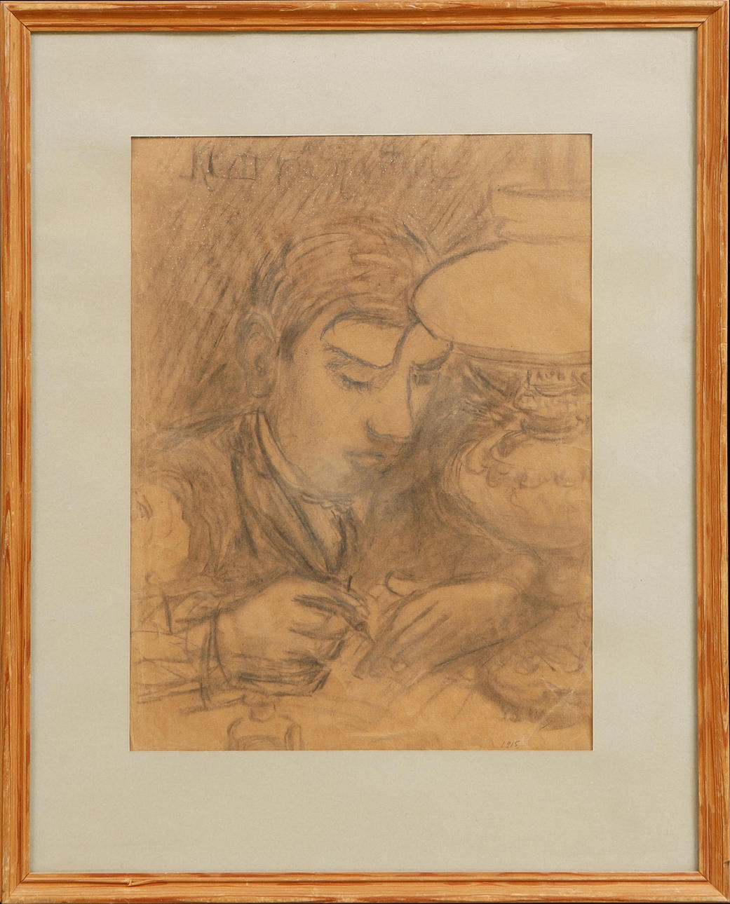 RAGNAR HÖGMAN. Portraits, 2 pieces, drawings, signed.