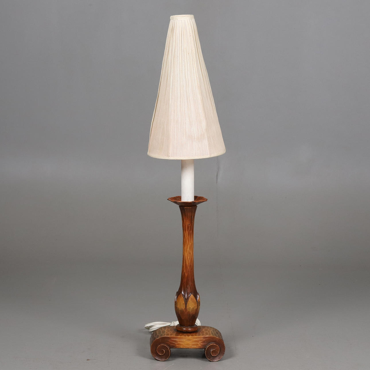 FLOOR LAMP, wood, cut decor.