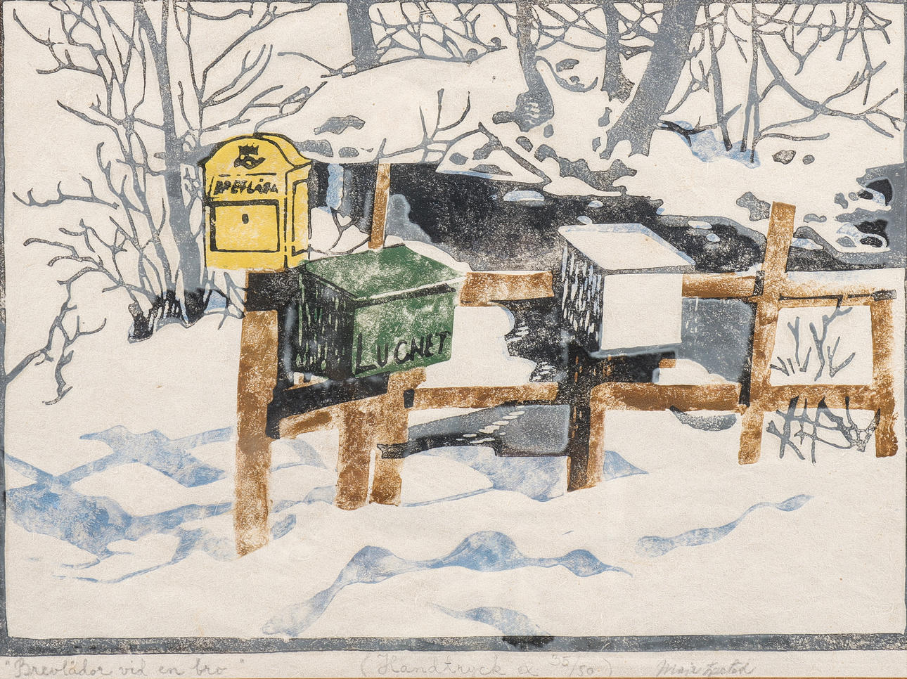 MAJA FJAESTAD. Hand-pulled print 35/50, signed.