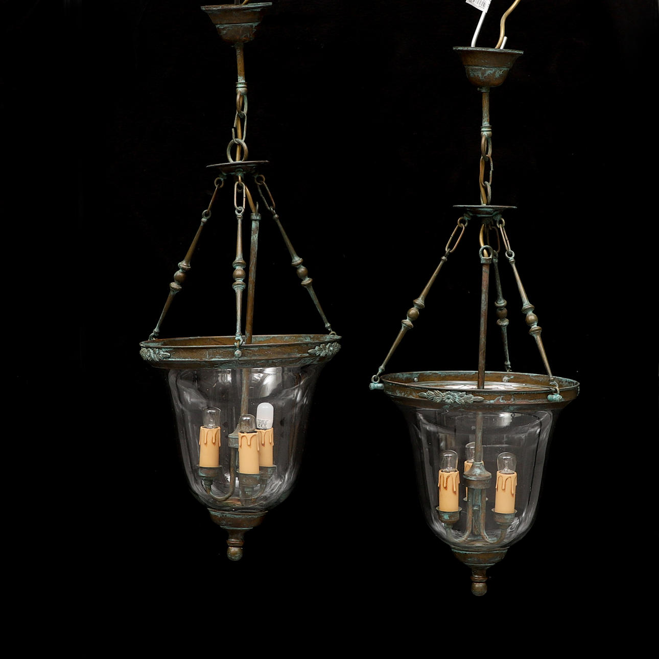 TAKLAMPOR, 1 par, 1900-talets första hälft.