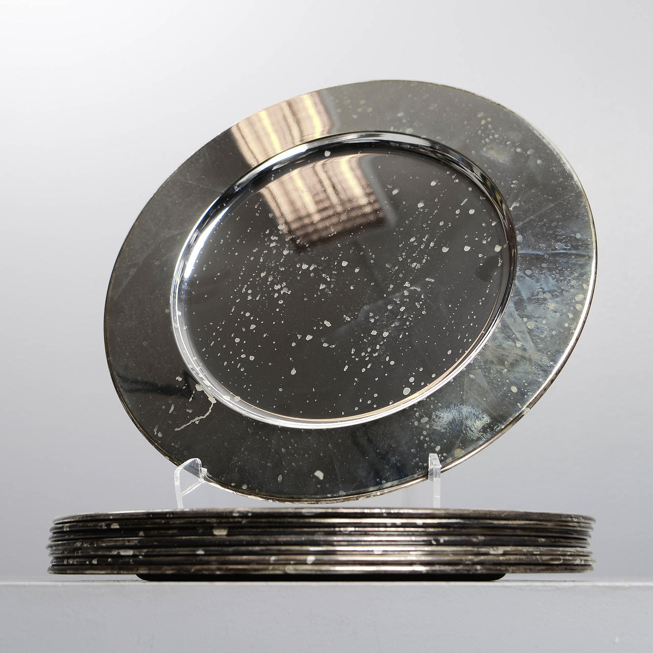 ENVELOPE PLATES, 8 pcs, white metal.