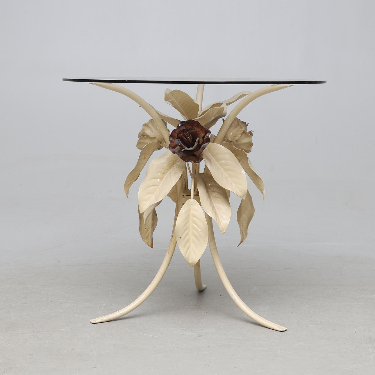 BORD, metall/glas, 1980-/90-tal.