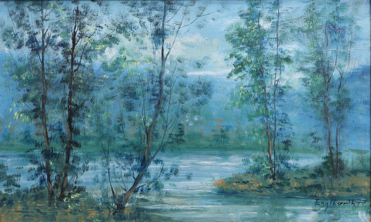 OIDENTIFIERAD KONSTNÄR. oil on panel, signed and dated 77.