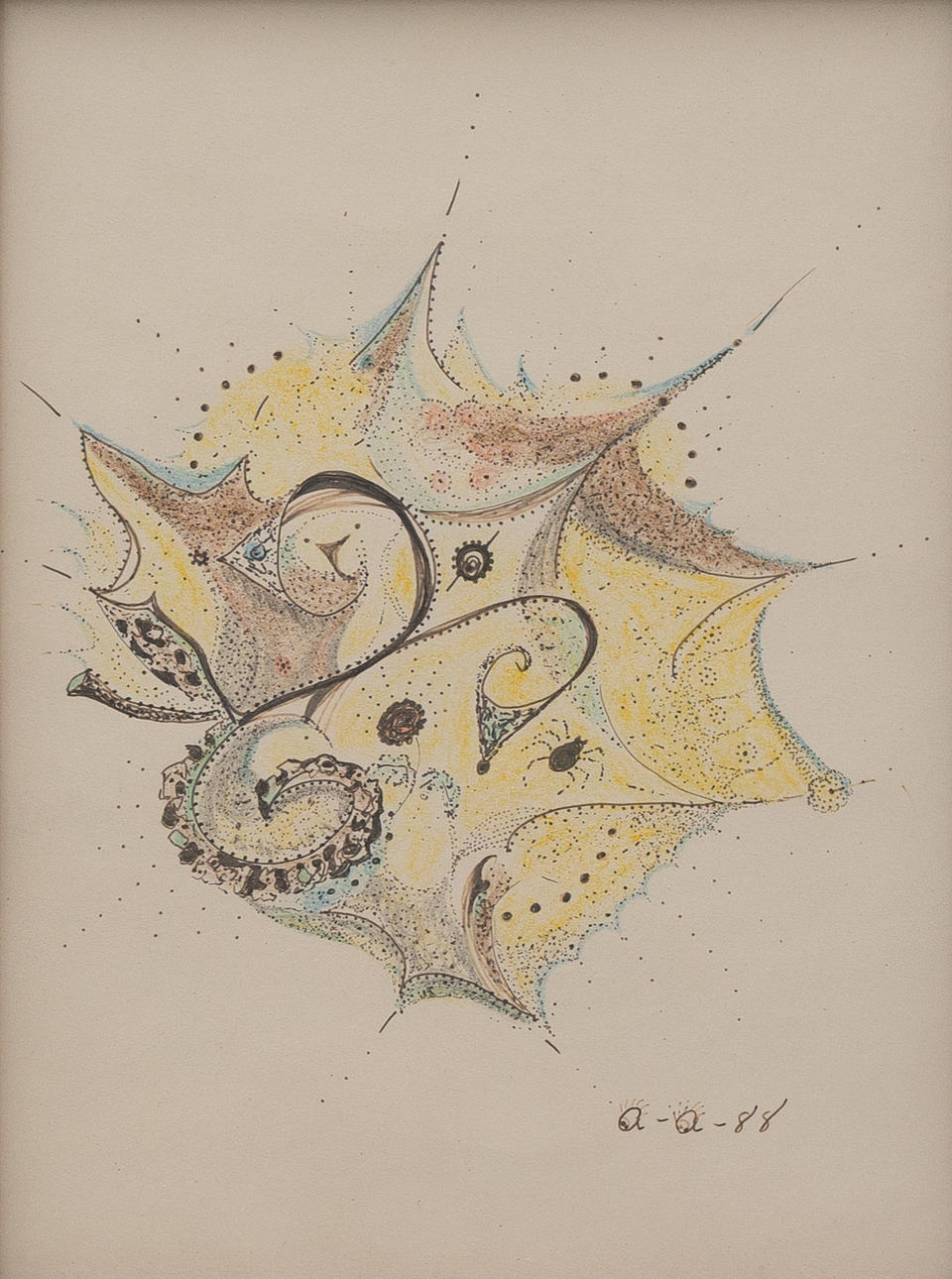 AURORA ALBINSDOTTER. “September”. mixed media, signed and dated -88.