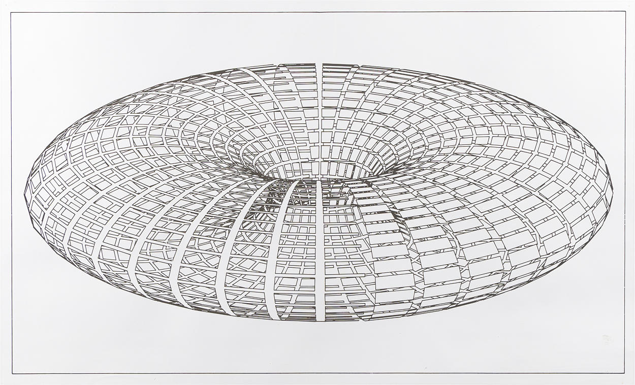 BECK & JUNG. “Moonarck”, print on plexiglass, signed and dated 1985.