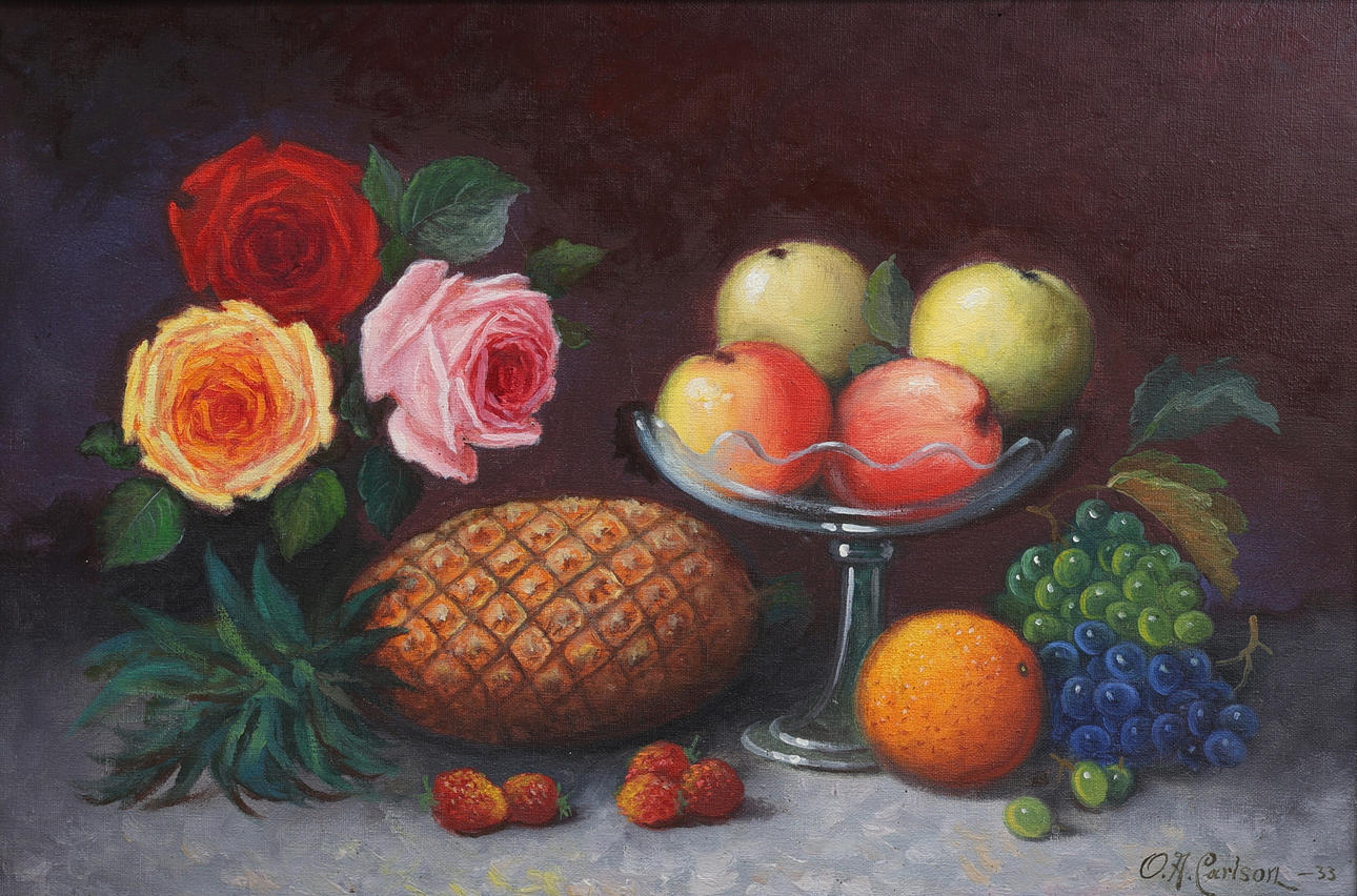 OIDENTIFIERAD KONSTNÄR. signed O A Carlson and dated 33.