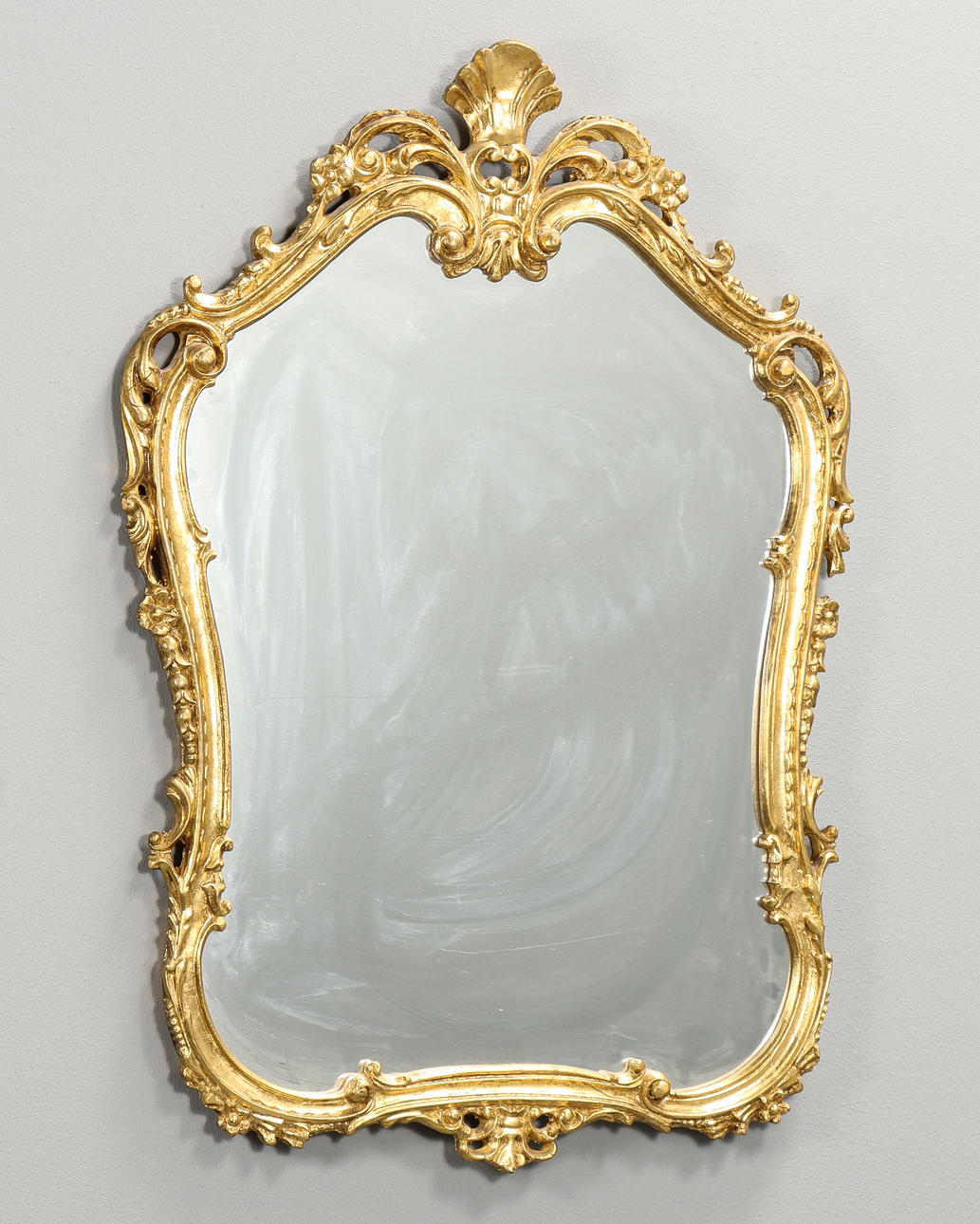 VÄGGSPEGEL förgylld, 1900-tal.