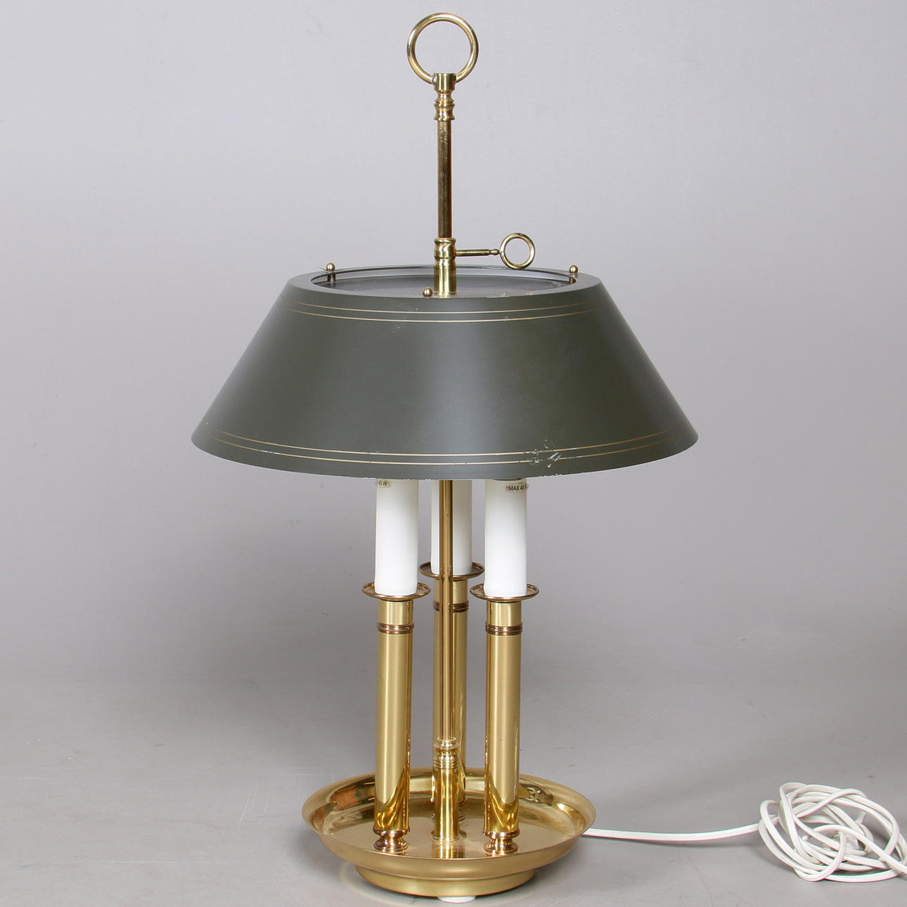 BORDSLAMPA, mässing, Engelsk stil, Öia, 1900-talets andra hälft.