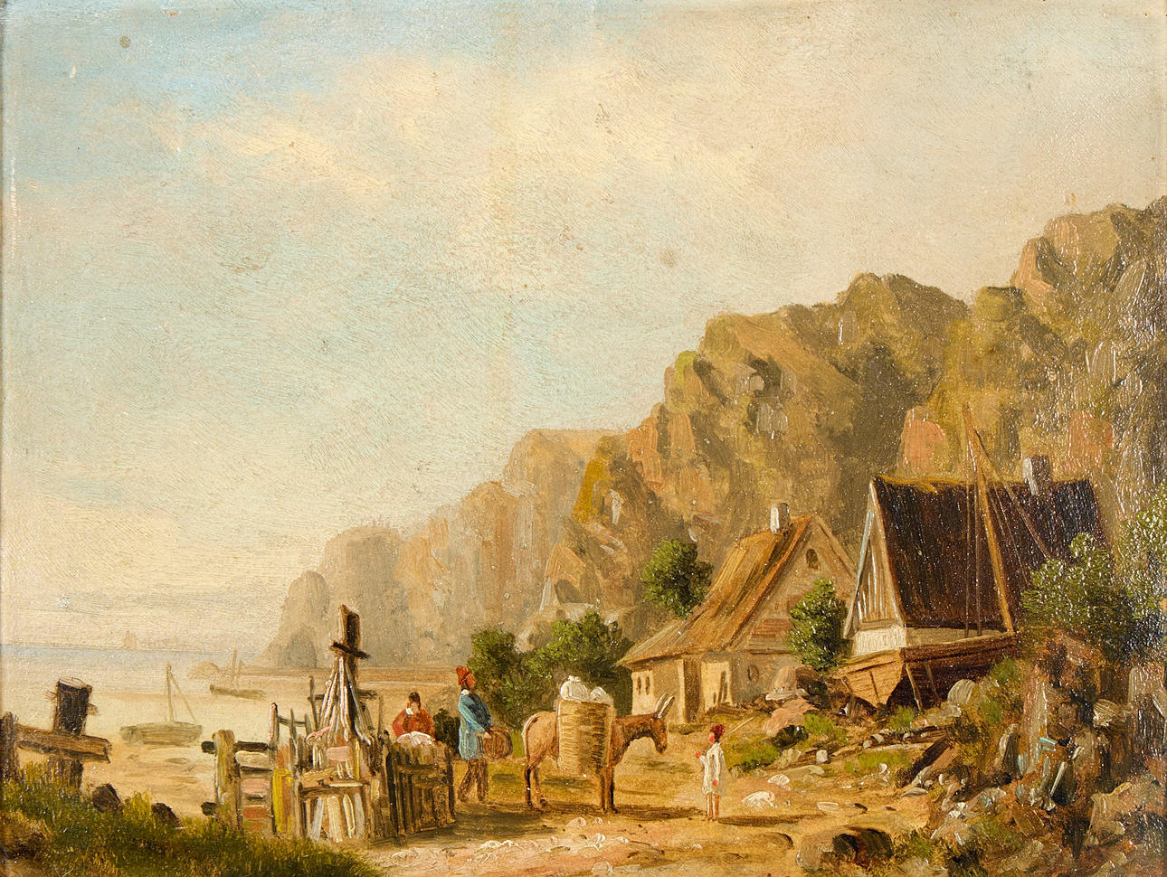 ATTRIBUTED TO EDVARD MICHAEL JENSEN. Coastal landscape.