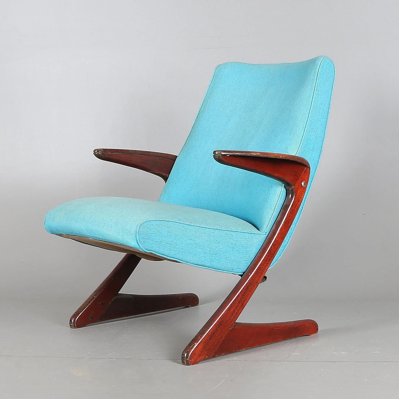 KARMFÅTÖLJ, Z-Fåtölj, Bengt Ruda, Nordiska kompaniet, Stockholm, 1900-talets mitt.