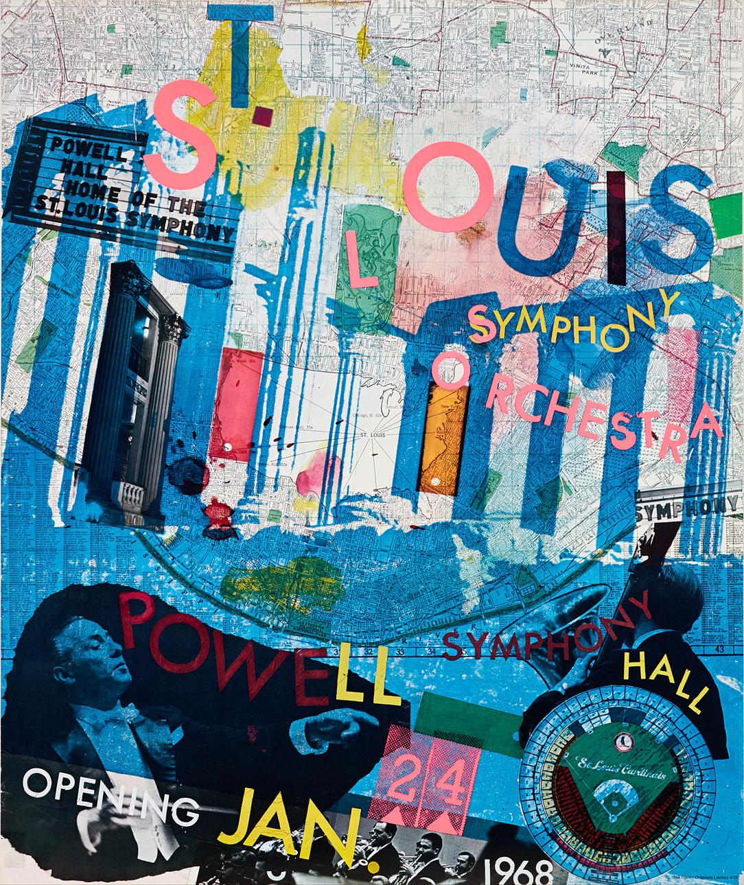 ROBERT RAUSCHENBERG (USA, 1925-2008). Affisch, för St. Louis Symphony Orchestra, 1968, offsettryck