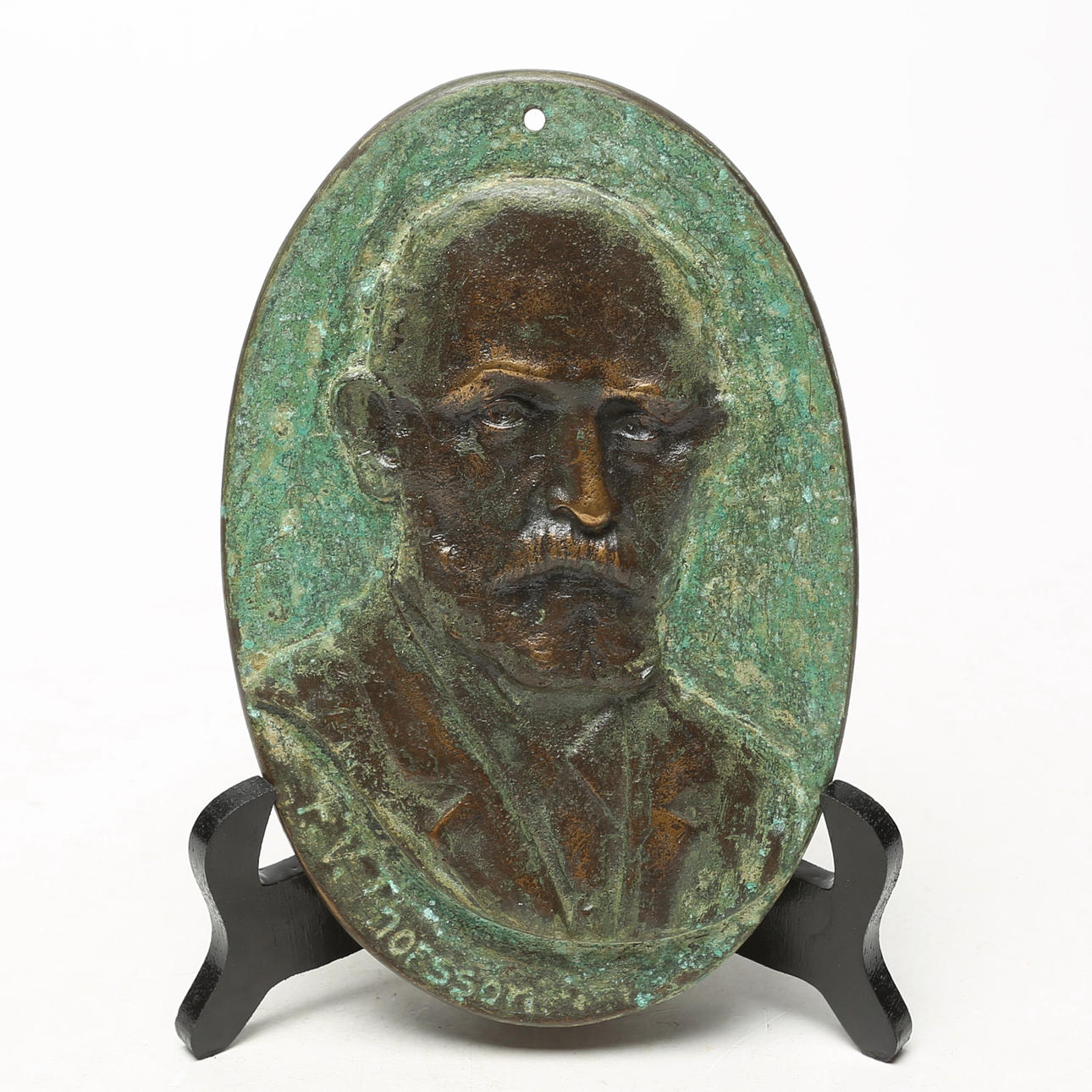 OIDENTIFIERAD KONSTNÄR. VÄGGTAVLA, brons, F V Thorsson.