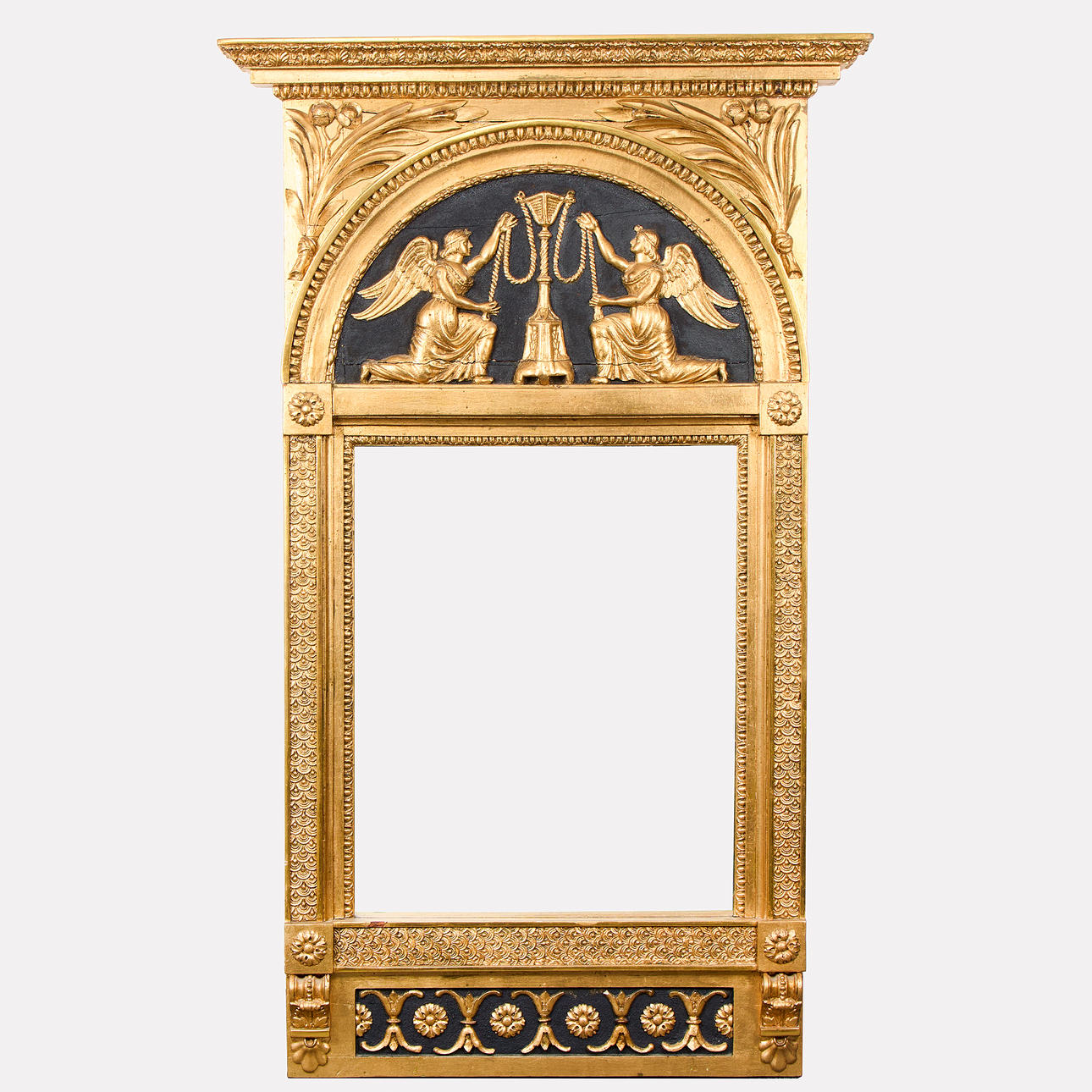 A late Gustavian mirror, circa 1800.