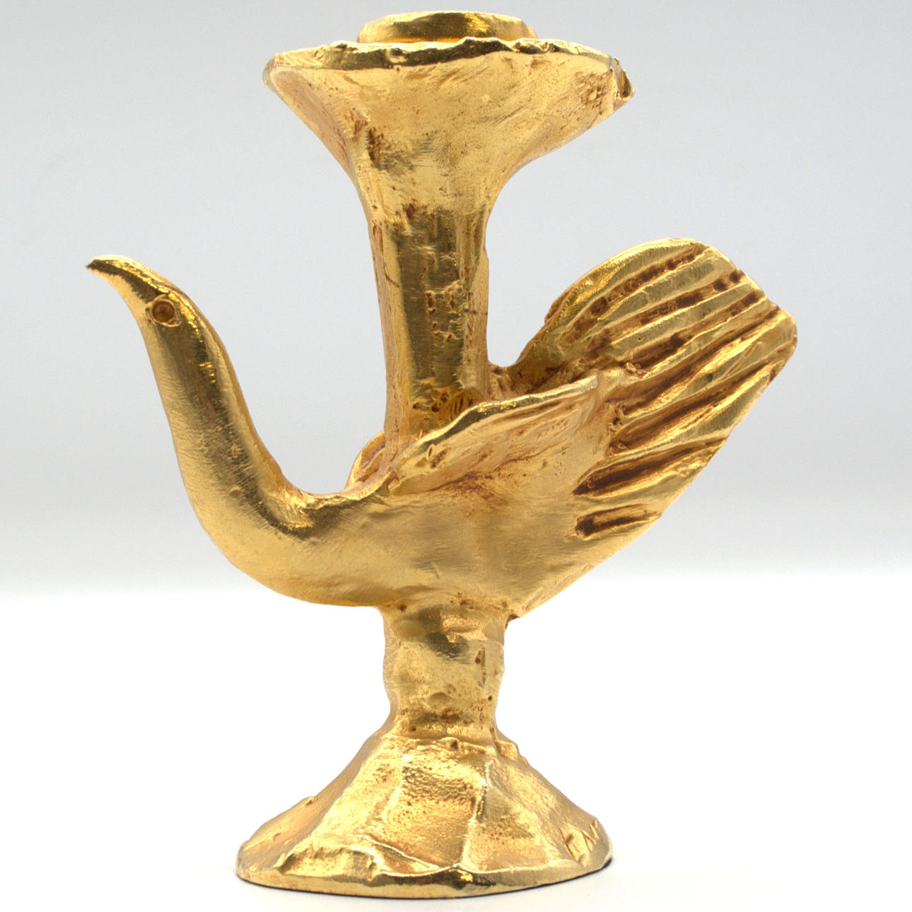 PIERRE CASENOVE. FOR FONDICA (FRANCE) MODERNIST BRONZE FIRE-GILDED ...