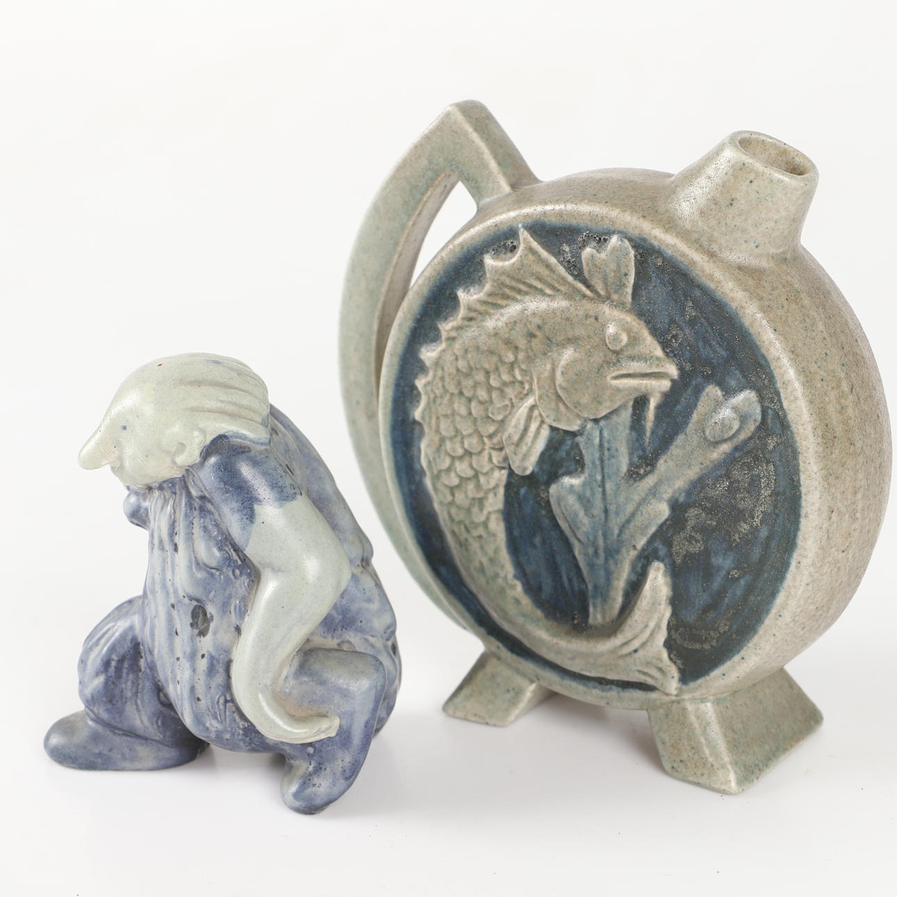 ÅKE HOLM. Plunta samt figurin, keramik, Höganäs.