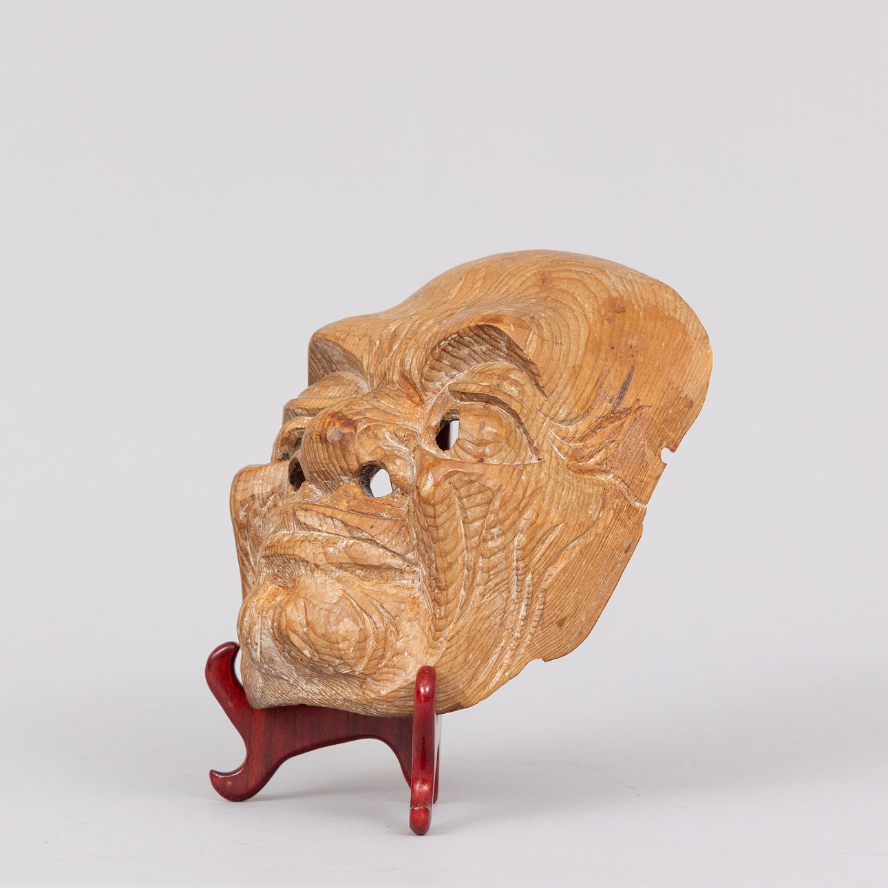 A mask, wood, Meiji, circa 1900.