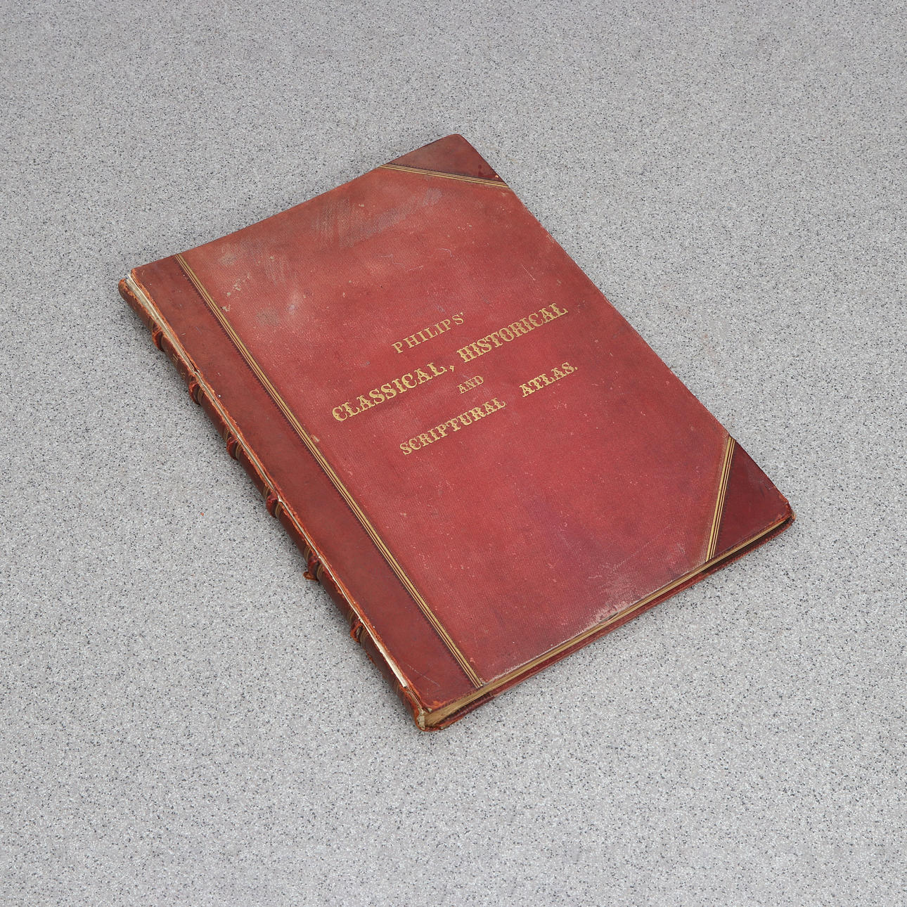 ATLASES. “Philips Classical, Historical and Scriptural Atlas”. 19th century. Containing lithographed maps.