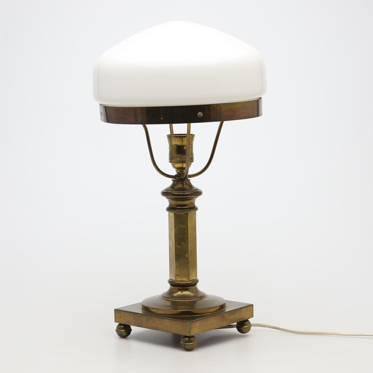 BORDSLAMPA, strindbergmodell, metall samt glas.