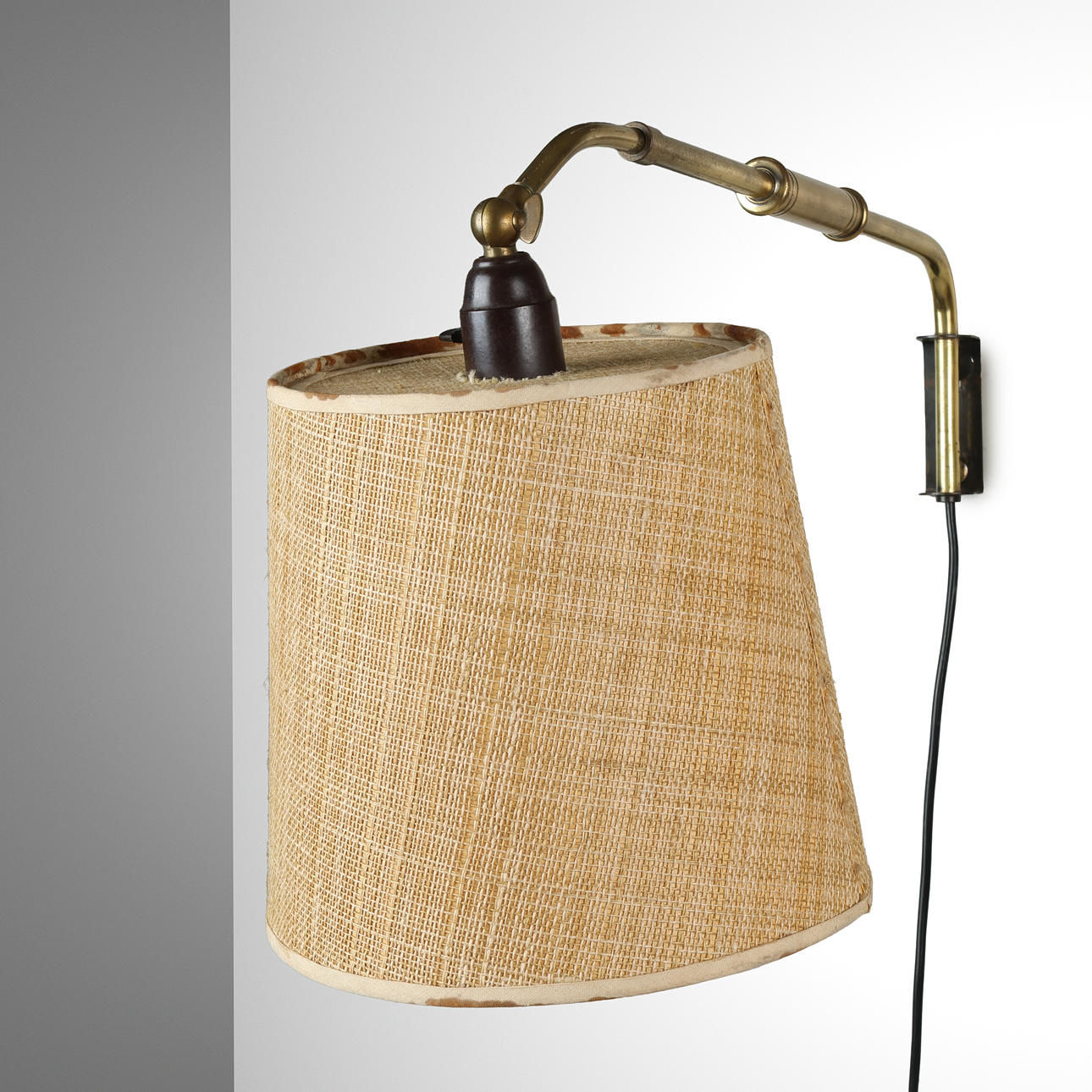 Flexible brass wall lamp 1940-50s.