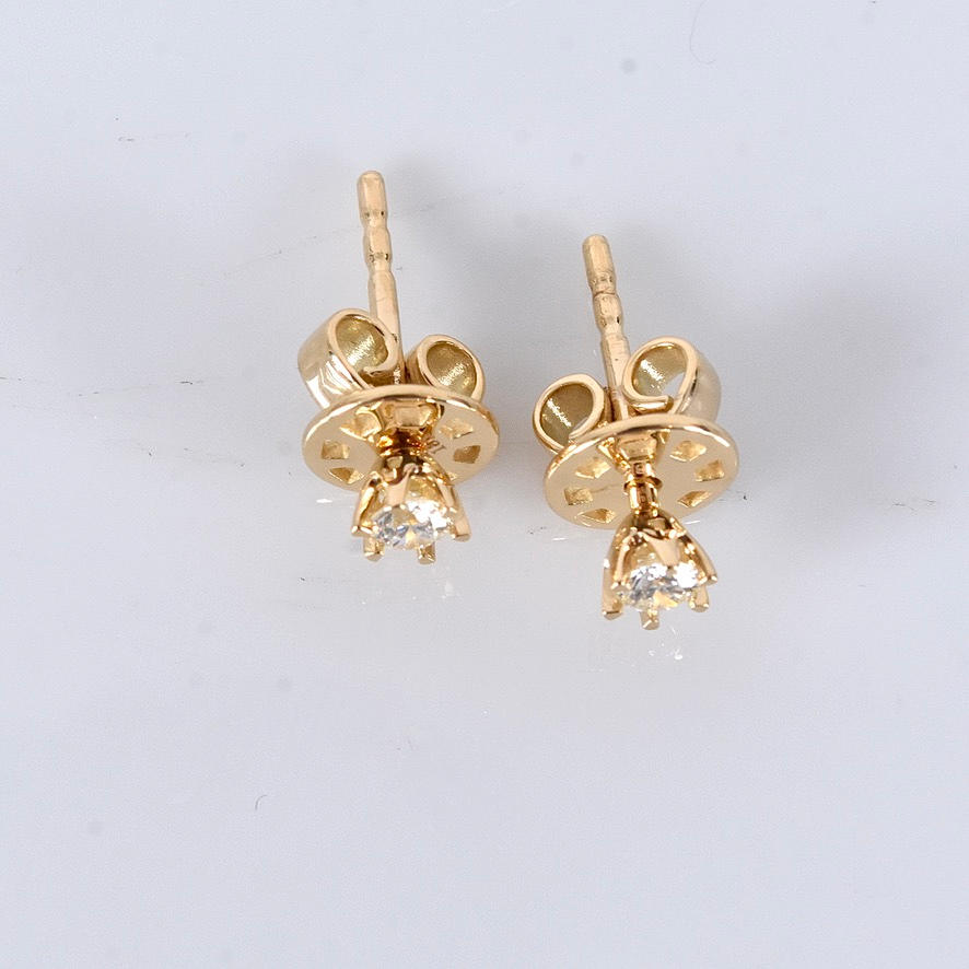 SOLITAIRE EARRINGS, 0,17ct, 18K.