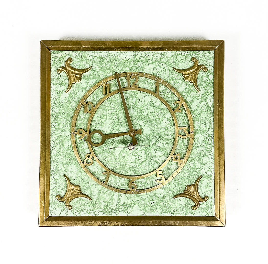 An art deco wall clock, 1930s.