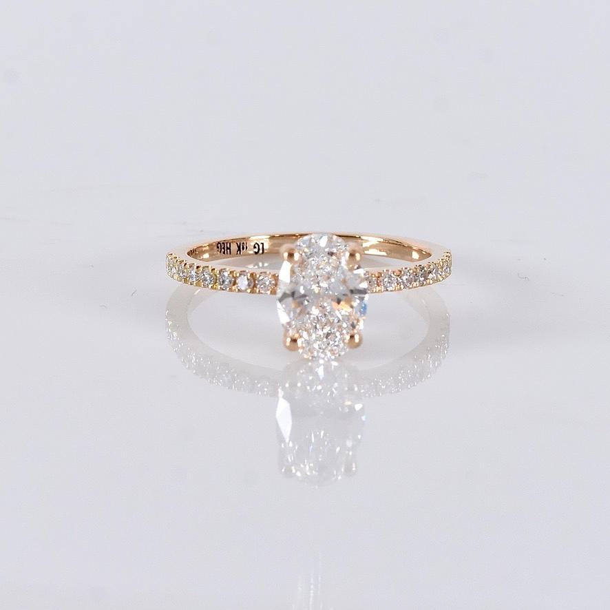 DIAMOND RING, 1,19ct, 18K, IGI Cert Labgrown.