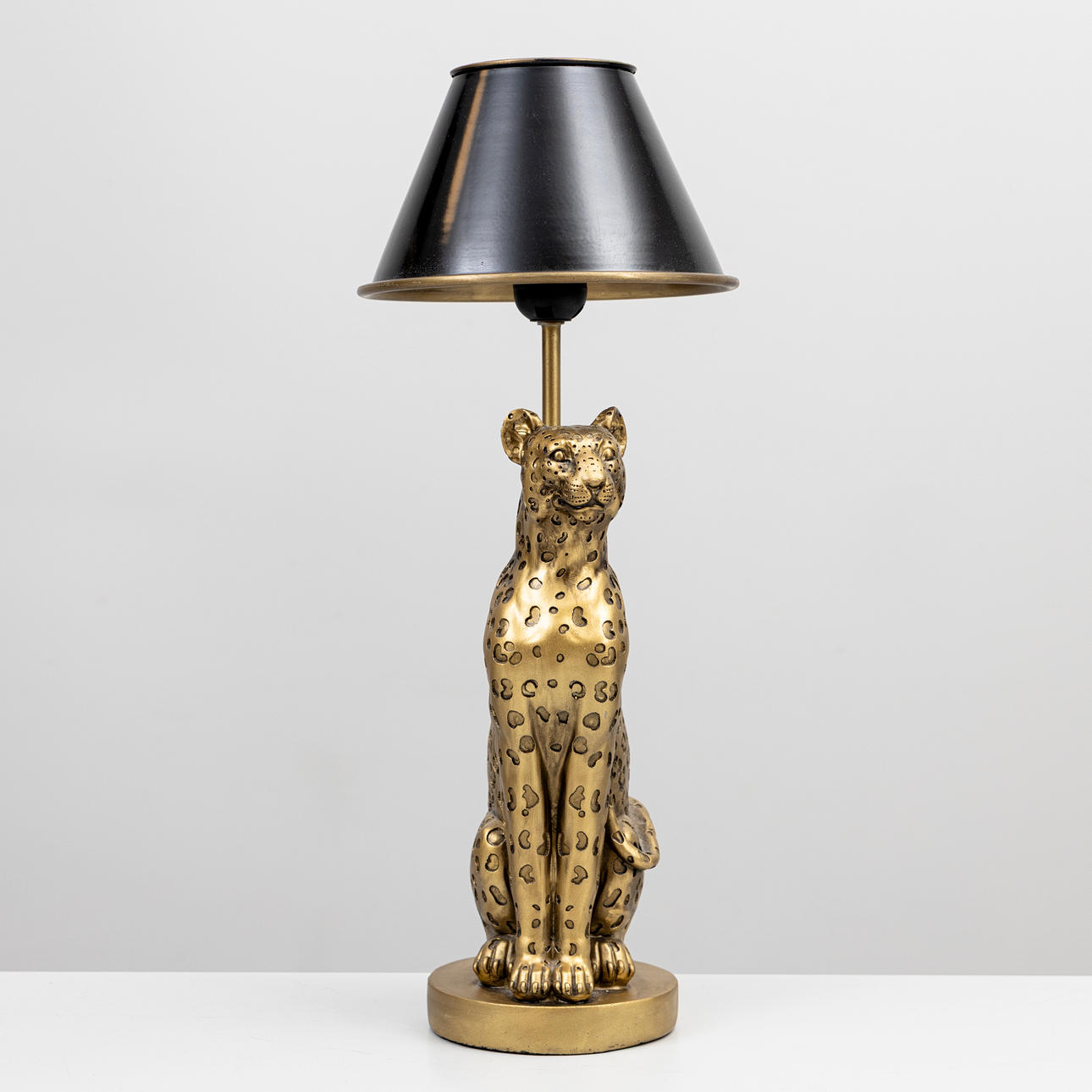 BORDSLAMPA, leopard, 1900/2000-tal.
