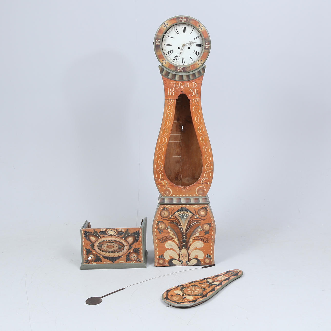 A 19th-century common floor clock.