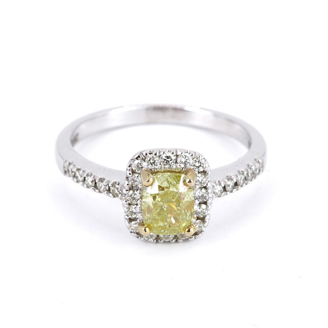 1CT INTENSE YELLOW DIAMOND RING.