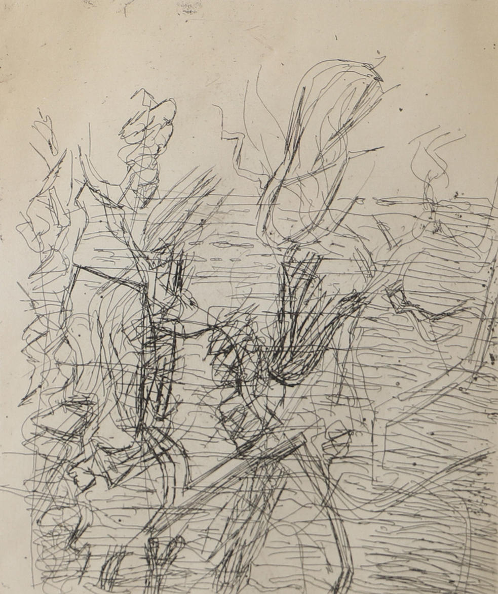 TORSTEN RENQVIST. “Two trees”, etching, signed T. Renqvist -60.