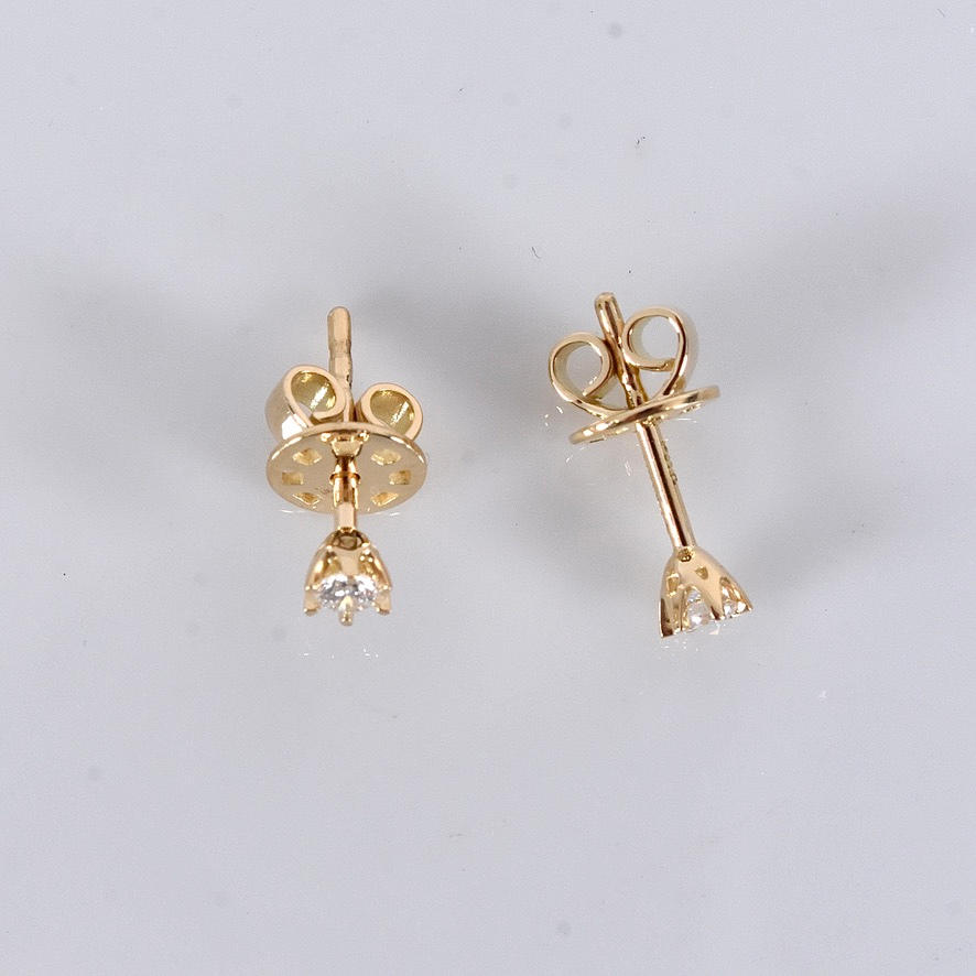 SOLITAIRE EARRINGS, 0,17ct, 18K.