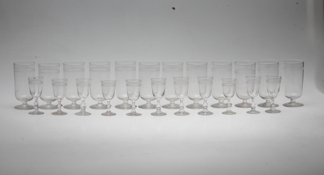 GLASSERVISDELAR, 23 delar, Rydberg, 1900-tal.