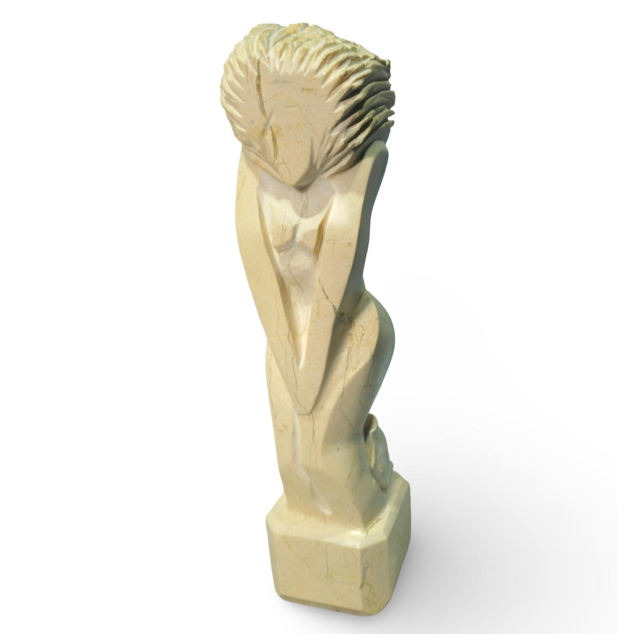 Signed DOT. Female figure in marble.