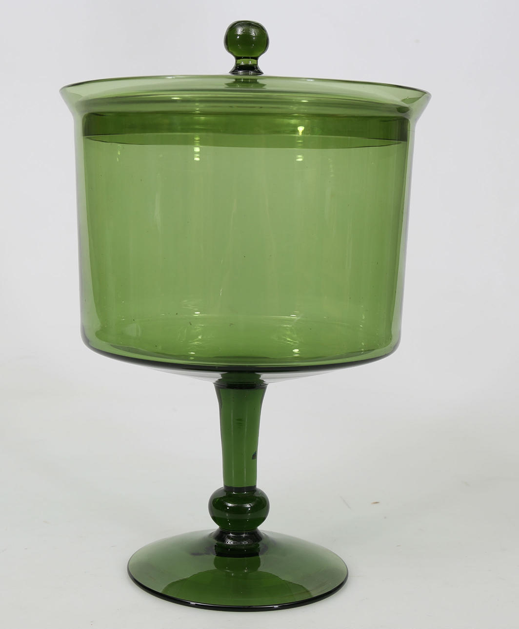 SKÅL MED LOCK PÅ HÖG FOT, glas, Kjell Blomberg, Gullaskruf.