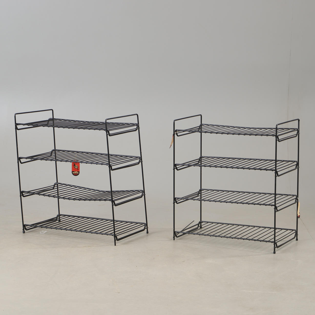 A shoe rack, Elfa, mid 20th century.