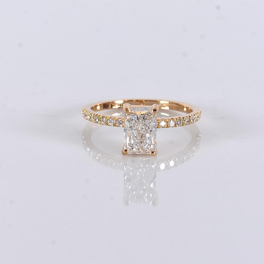 DIAMOND RING, 1,19ct, 18K IGI Cert Labgrown.