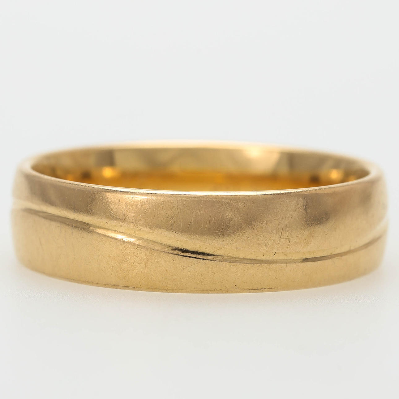 RING, 18 k guld, mönstrad, Schalins, Östersund.