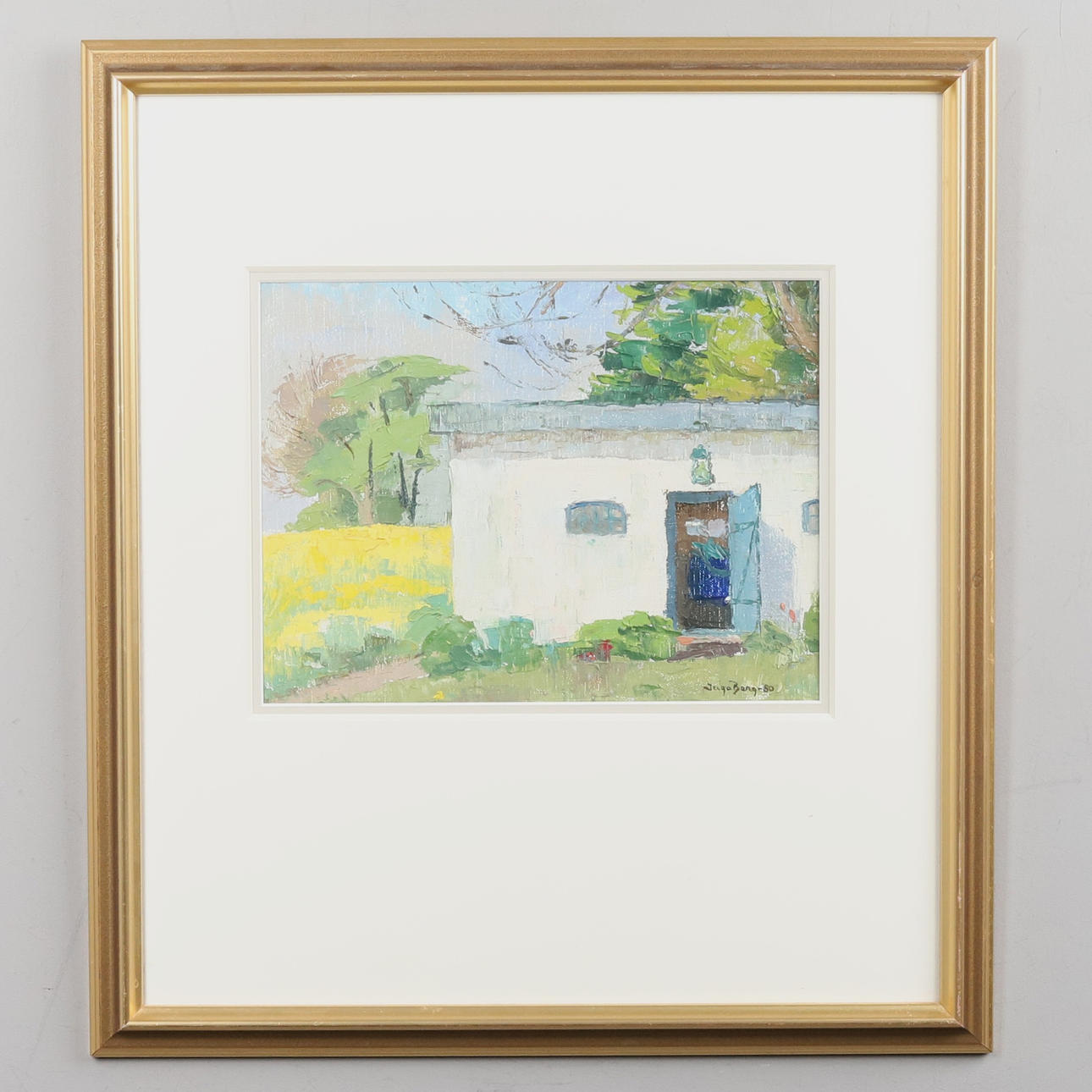 INGA BERG. Olja på duk, "Sommardag", signerad och daterad -80.